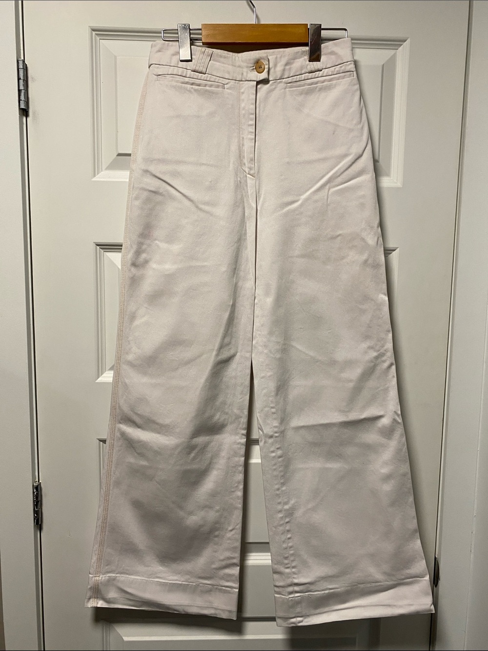 Acne Studios Tiffan LT SS18 White Bootcut Flare Trousers